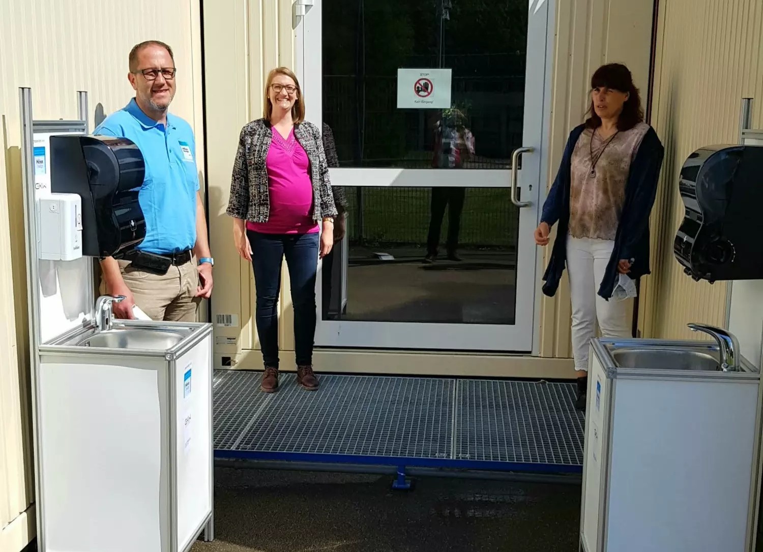 Mobile Handwaschbecken gespendet