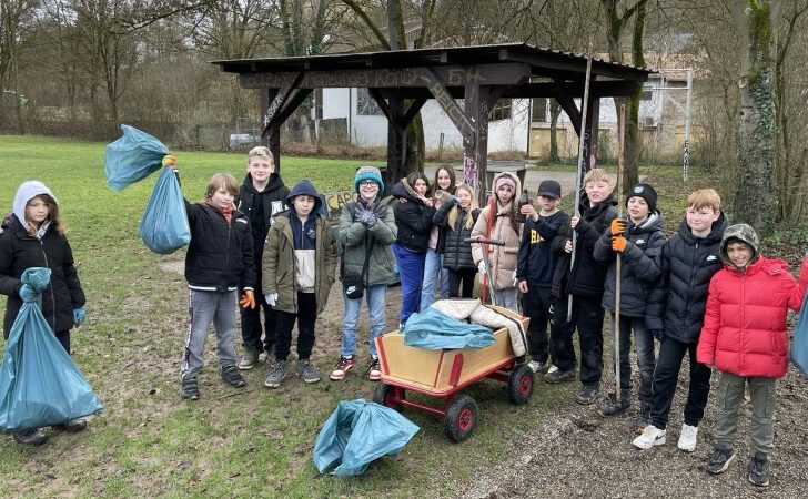 Klasse 5 bei der Markungsputzete